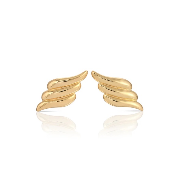 Heaven Mayhem wing gold earrings - Picture 5 of 7